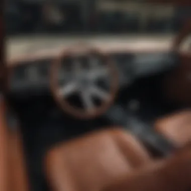 Interior of the AMC Gremlin highlighting its vintage dashboard and seating arrangement