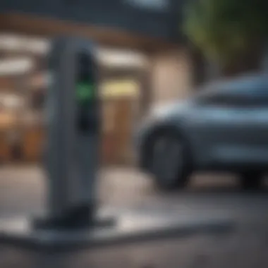 Modern electric vehicle charging station with advanced technology.