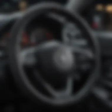 Elegant Black Steering Wheel Cover Elegant black steering wheel cover enhancing vehicle interior