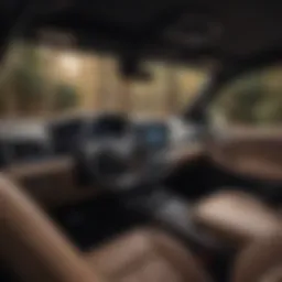 Luxurious interior view of a well-appointed SUV showcasing comfort and elegance