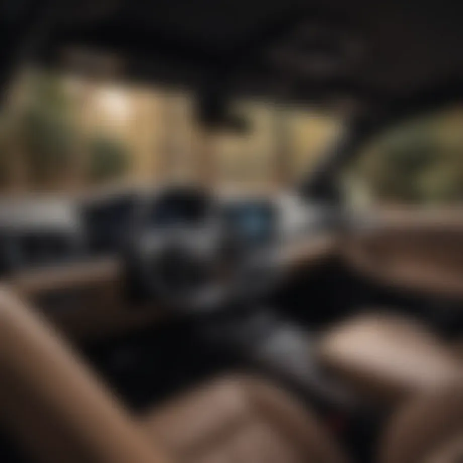 Luxurious interior view of a well-appointed SUV showcasing comfort and elegance