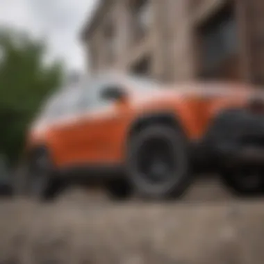 Side view of the Jeep Cherokee showcasing its sleek design