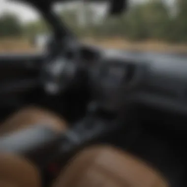 Interior dashboard view of the Jeep Cherokee highlighting safety features