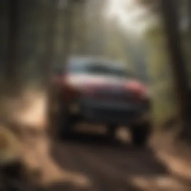 Jeep Cherokee navigating a light off-road trail