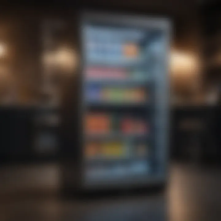 Amazon drinks fridge in a commercial setting, illustrating its utility for businesses