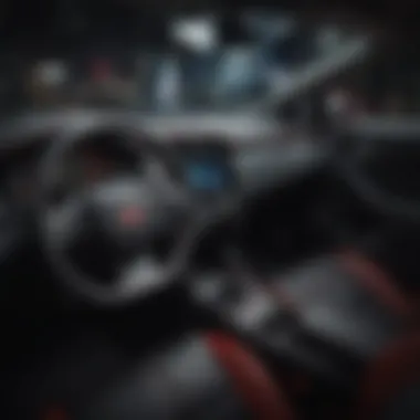 Interior shot highlighting the advanced technology and driver-focused layout.
