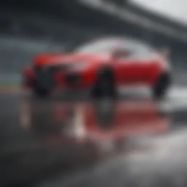 Civic Type R on a racetrack demonstrating its driving capabilities.