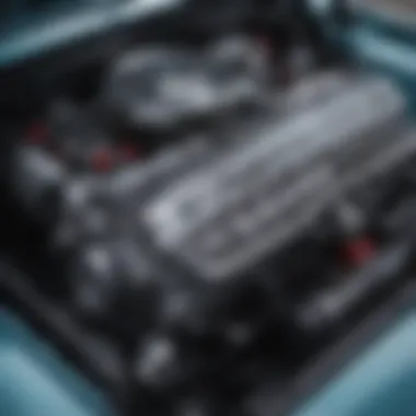 Close-up of Revology Mustang engine