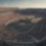 A panoramic view of the NASCAR race venue showcasing the grandstands and track layout.