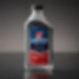 Close-up of Valvoline Restore Oil bottle showcasing its unique formulation.