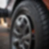 Close up of a tire valve being filled with nitrogen